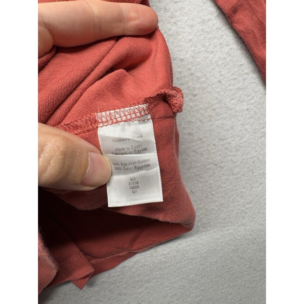 Minimalist Coldwater Creek Womens Size S Red 3/4 Sleeve Egyptian Cotton Top - Picture 3 of 4
